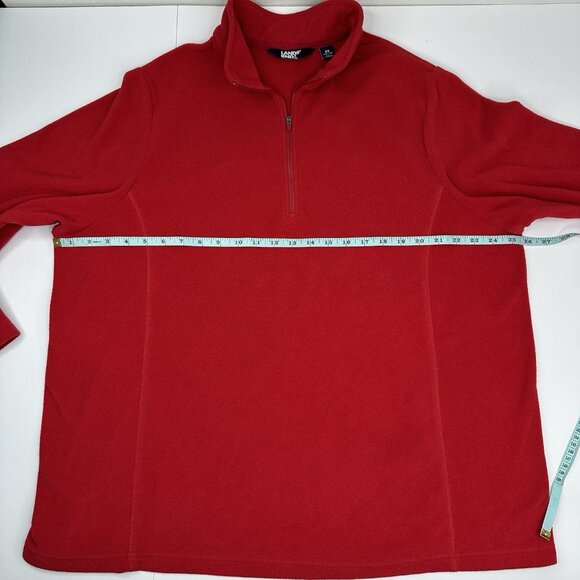 Lands' End Women's Red Athletic Quarter Zip Fleece Activewear Top 2XL/20-22W/C51 - Picture 13 of 15
